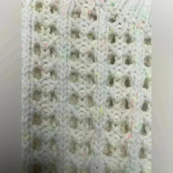 Cotton By Autumn cashmere cream with neon frekles vest top size Small used - Picture 7 of 7